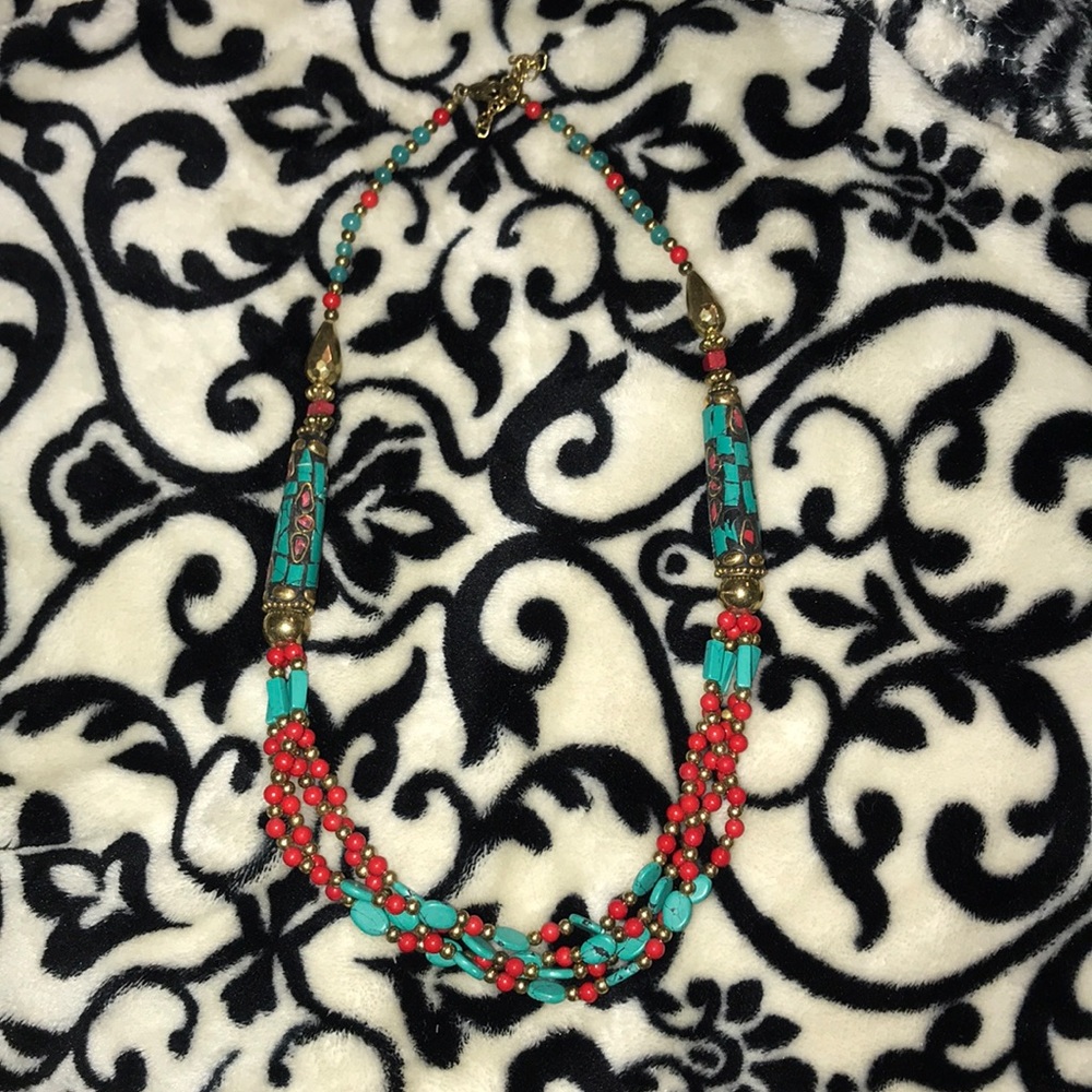 Red & Turquoise Necklace